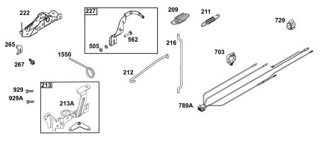 Controls Group Diagram and Parts List for 49T877-0055-Z1  Briggs and Stratton Engine